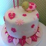 Little girls birthday cake pink cute devon uk