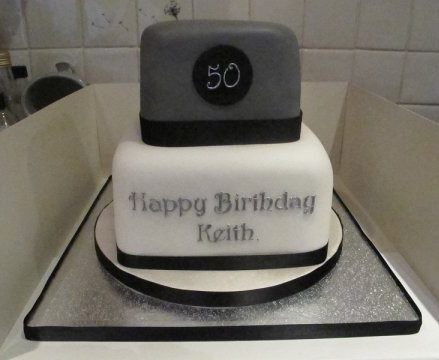 Men's 50 shades of grey birthday cake